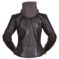 Preview: Jacke Edda Lady Urban-Lederjacke mit Hoodie schwarz