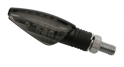 LED-winker light TOLEDO, black, smoke lens, pair, E-mark