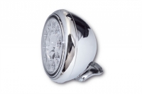 LED headlamp HD-STYLE, chrome, 7 inch, E-mark