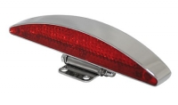 LED-Rücklicht INTERSTATE mit Halter, verchromtes Metallgehäuse, rotes Glas, E-gepr.