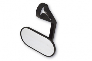 SHIN YO handle bar end mirror AGILA, black, oval, for 1" (25,4 mm) and 7/8" (22 mm) H/bar. No E-mark