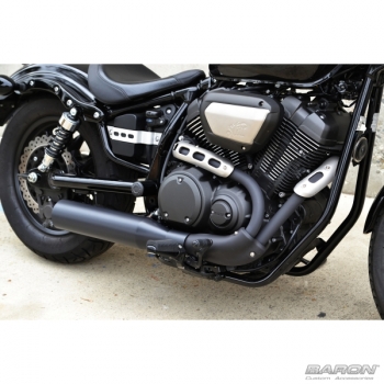 Endtopf schwarz - Straight Cut - Yamaha XV950 / Bolt