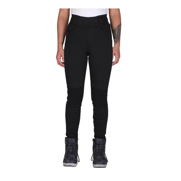 Leggings Deola Lady Motorradleggings im Slim-Fit Schwarz