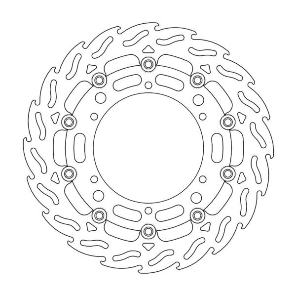 MotoMaster Flame Floating Alu Bremsscheibe vorne links 300