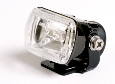 micro fog light, squared, H3 55W, black, E-mark