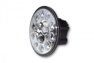 LED main headlight insert, 7 inch, chrome