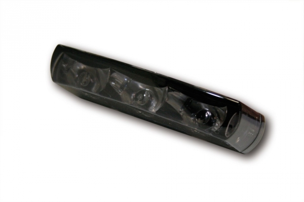 SHIN YO LED taillight CRYSTAL, black base, smoke lens, E-marked.