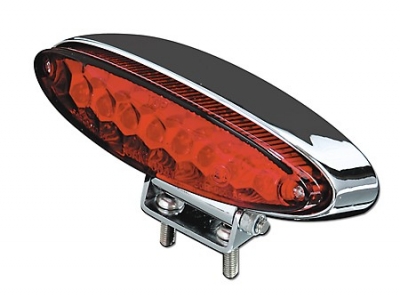 LED-Mini-Rücklicht 255-978 rot, auf verstellbarem Halter, Gehäuse verchromt (WG)