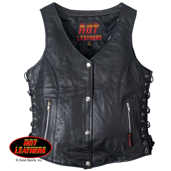 Ladies Black Lambskin Vest